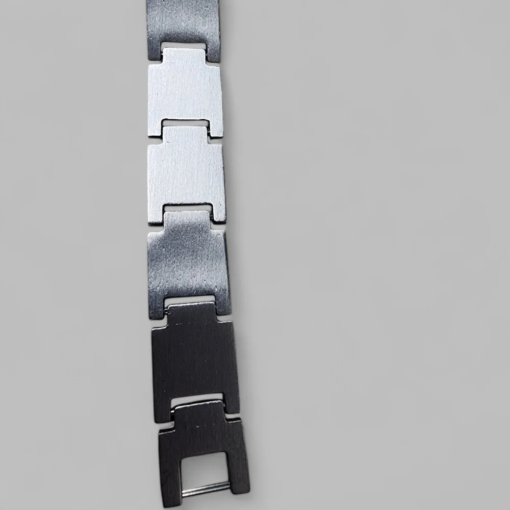 Stainless Steel Link ID Bracelet Gold and Silver Tone. 8